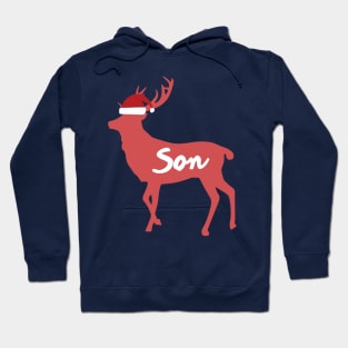 Son Boy Reindeer Family Group Christmas Eve Matching Hoodie